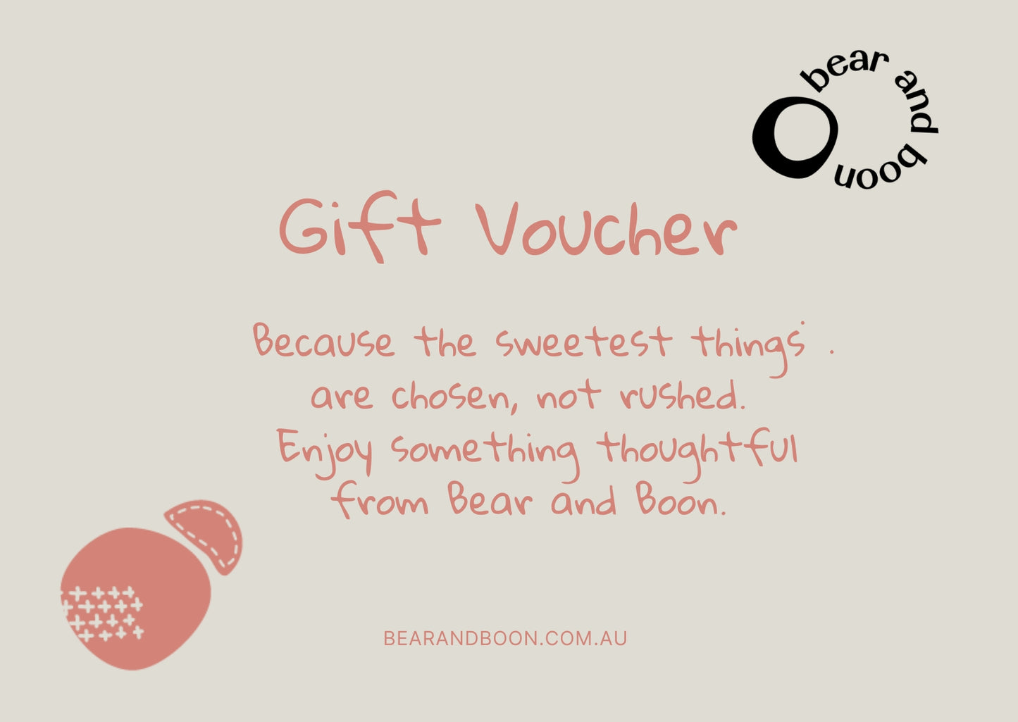 Bear and Boon Gift Voucher