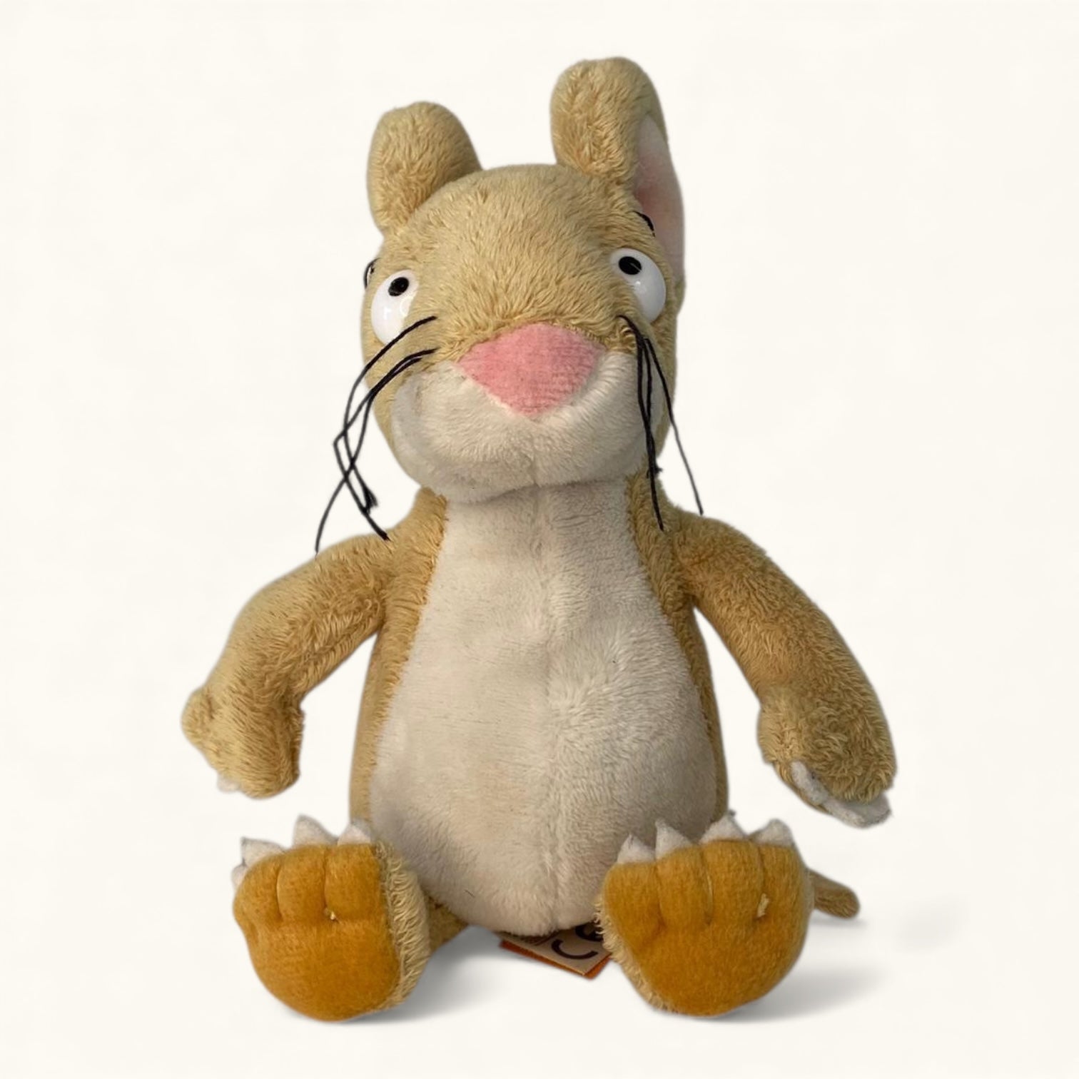 Plush toy mousel with a white background