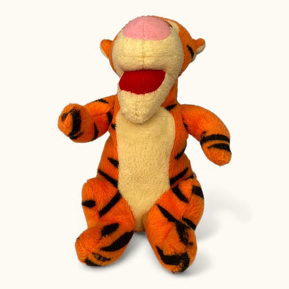 Plush toy of a tiger character on a white background