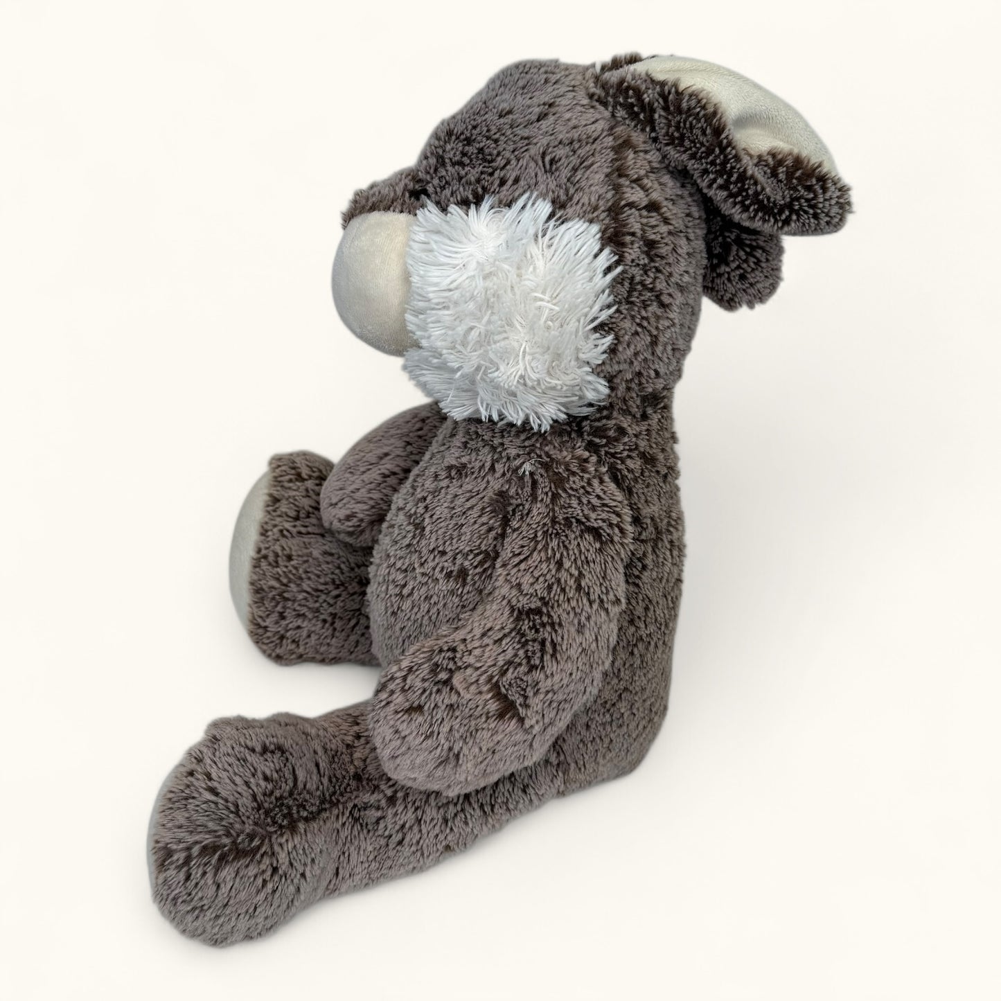 Plush donkey toy on a white background